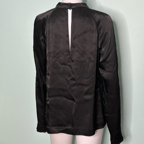 C/Meo Collective Can’t Resist Cutout Blouse Long Sleeve Black Women's Size Small - Picture 4 of 9